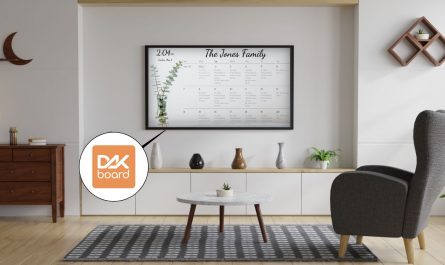 DAKboard on living room TV with DAKboard app for Android