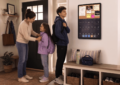 Family gets ready for school with DAKboard touch display